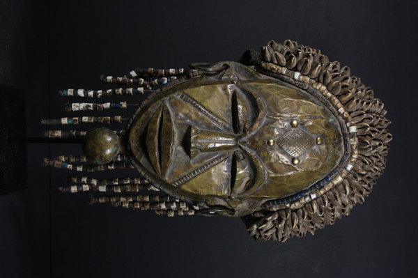 Brass plated MANU PWO mask - CHOKWE tribe
